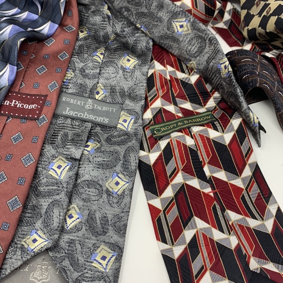Lot of 10 - 100% Silk Ties Neckties Wide - Picture 9 of 9